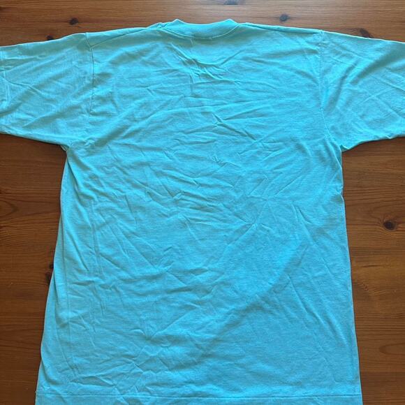 Vintage unworn large single stitch Moose Lodge Bowling Ohio T Shirt blue - Picture 7 of 7